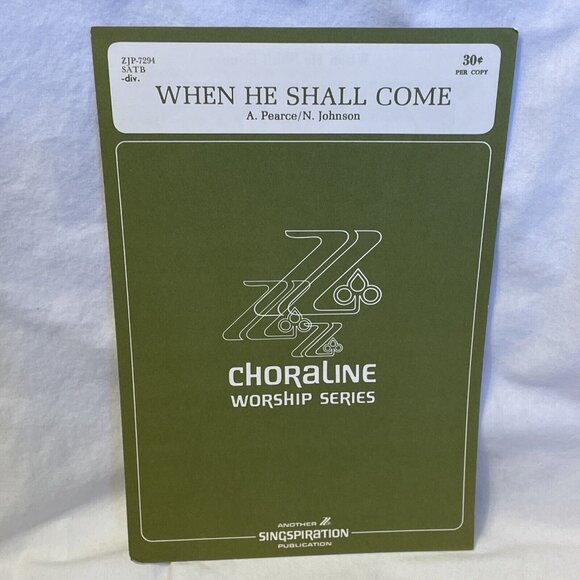 When He Shall Come SATB Piano Sheet Music 1971 Singspiration ZJP7294 Gospel - Picture 2 of 7